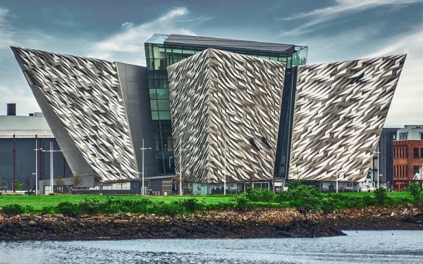 See the panoramic view of Belfast's Titanic Quarter when you drive you campervan hire in Northern Ireland.